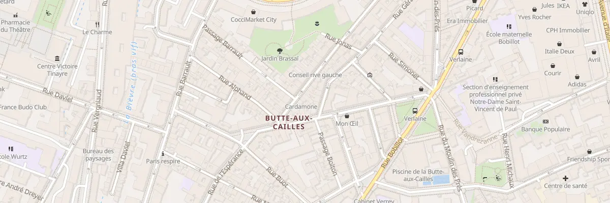 Plan du 47 Rue des Cinq Diamants à Paris 13e Arrondissement