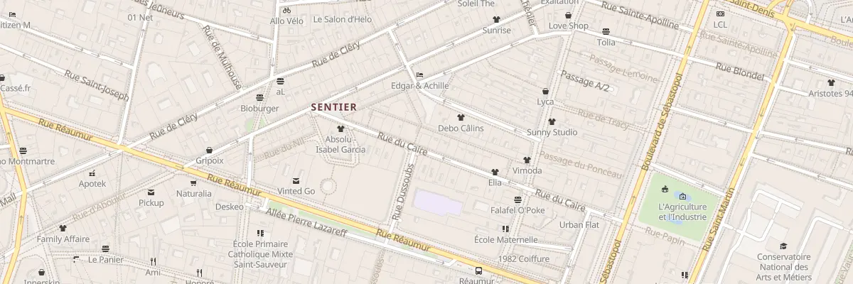 Plan du 32 Rue du Caire à Paris 2e Arrondissement