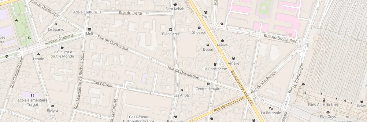 Plan du 144 Rue du Faubourg Poissonnière à Paris 10e Arrondissement