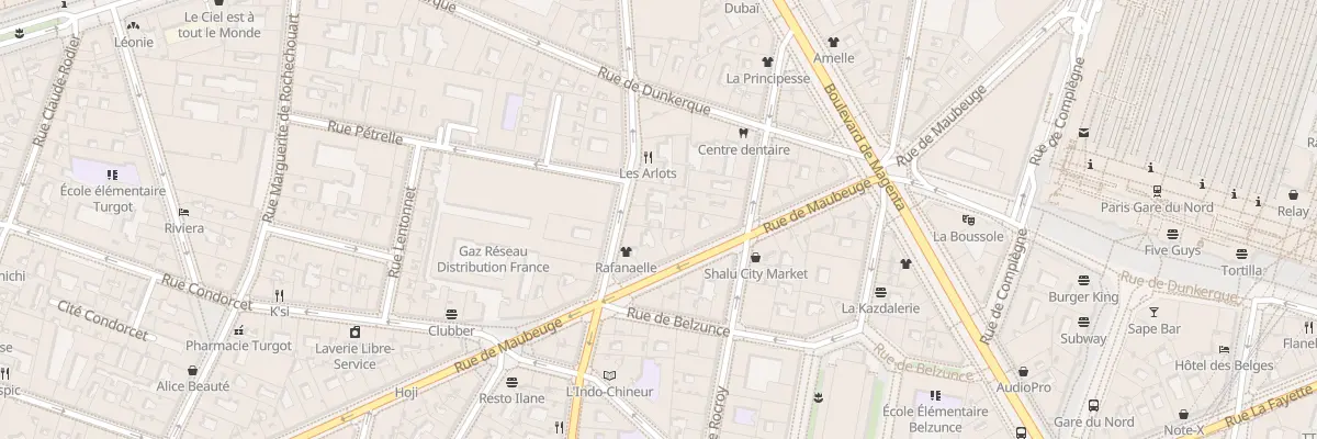 Plan du 130 Rue du Faubourg Poissonnière à Paris 10e Arrondissement