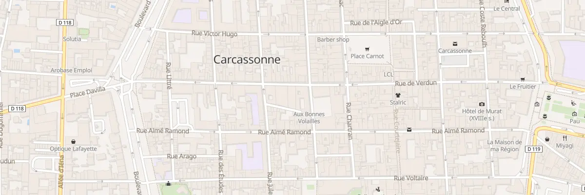 Plan du 65 Rue de Verdun à Carcassonne