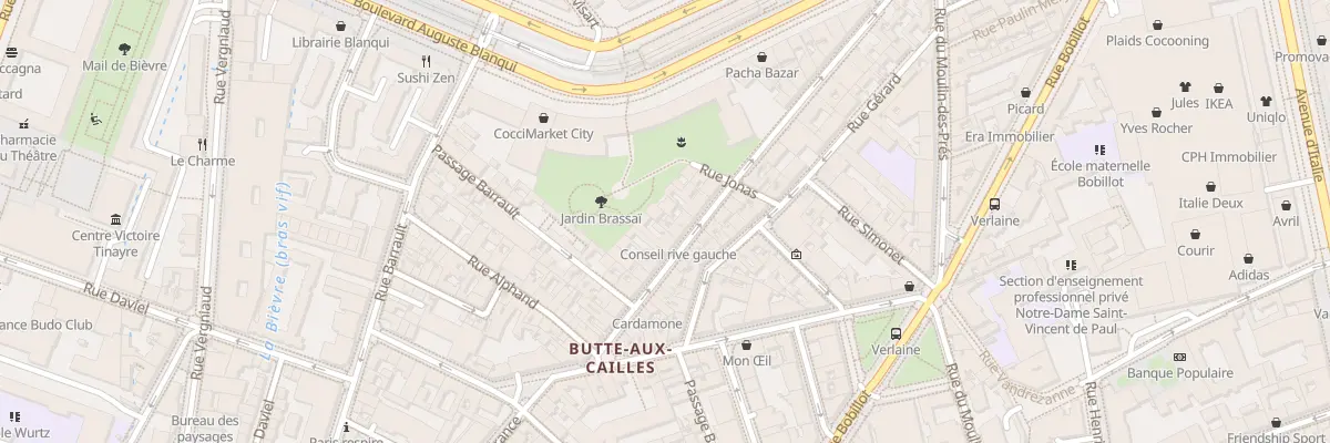 Plan du 38 Rue des Cinq Diamants à Paris 13e Arrondissement
