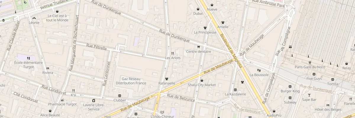 Plan du 134 Rue du Faubourg Poissonnière à Paris 10e Arrondissement