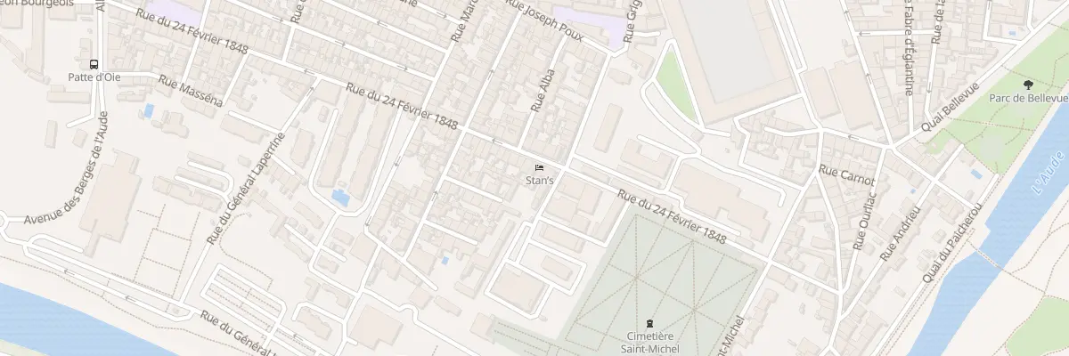 Plan du 13B Rue Vingt-Quatre Fevrier à Carcassonne