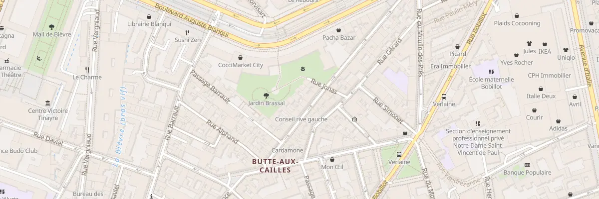 Plan du 36 Rue des Cinq Diamants à Paris 13e Arrondissement