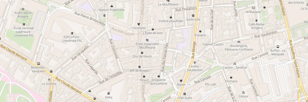 Plan du 14 Rue des Patriarches à Paris 5e Arrondissement