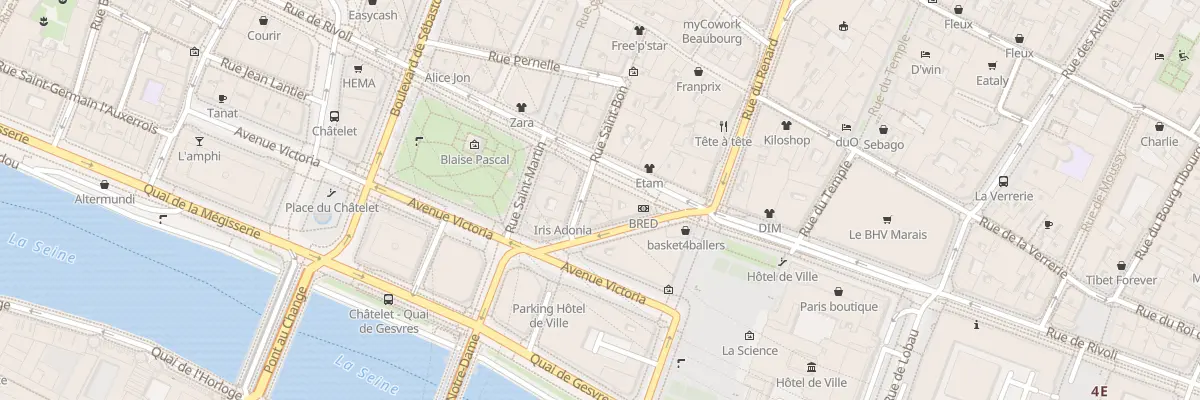 Plan du 10 Rue de la Tacherie à Paris 4e Arrondissement