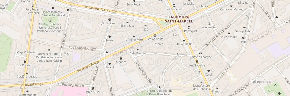 Plan du 15 Bd Arago à Paris 13e Arrondissement