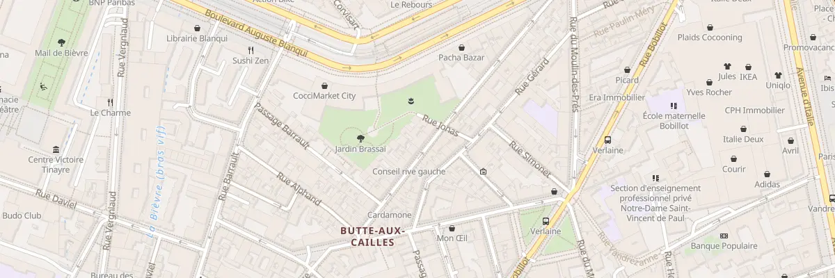 Plan du 32 Rue des Cinq Diamants à Paris 13e Arrondissement