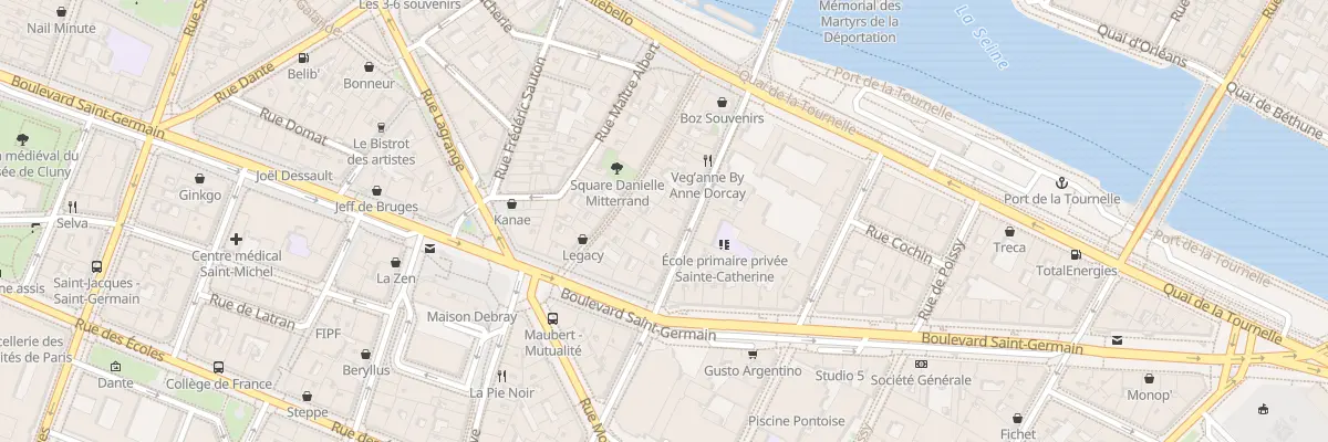 Plan du 22 Rue des Bernardins à Paris 5e Arrondissement