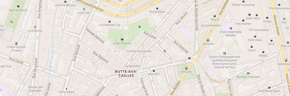 Plan du 31 Rue des Cinq Diamants à Paris 13e Arrondissement