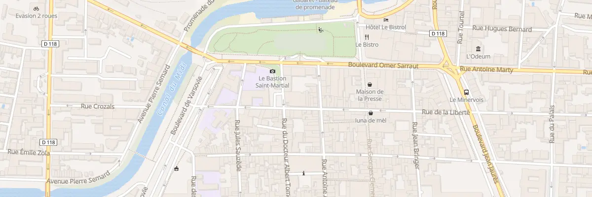 Plan du 66 Rue de la Liberte à Carcassonne