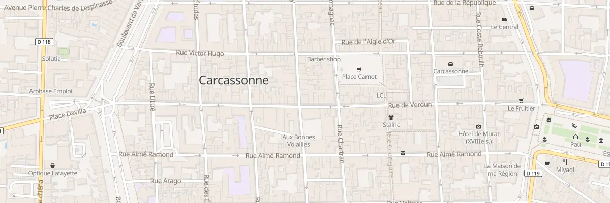 Plan du 62 Rue de Verdun à Carcassonne