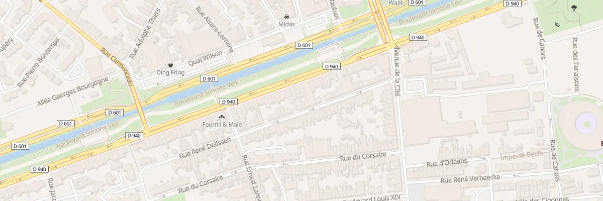 Plan du 30B Rue René Delissen à Dunkerque
