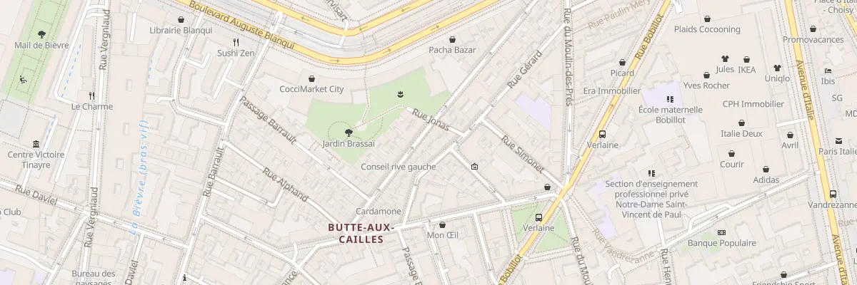 Plan du 27 Rue des Cinq Diamants à Paris 13e Arrondissement