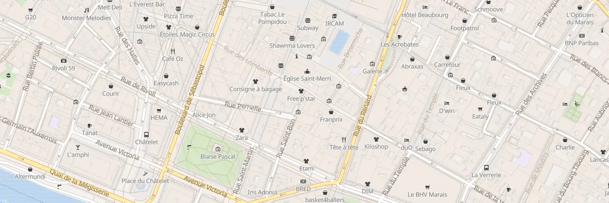Plan du 12 Rue Saint-Bon à Paris 4e Arrondissement