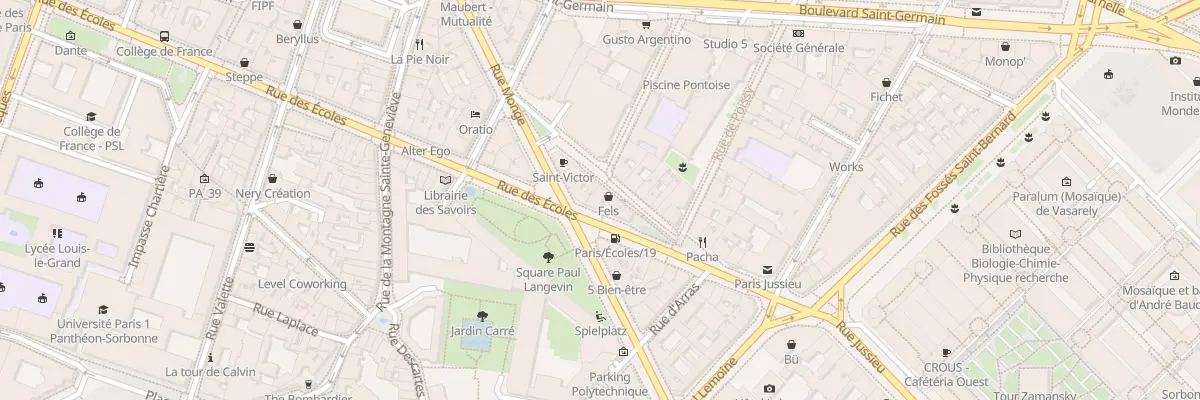Plan du 6B Rue des Écoles à Paris 5e Arrondissement