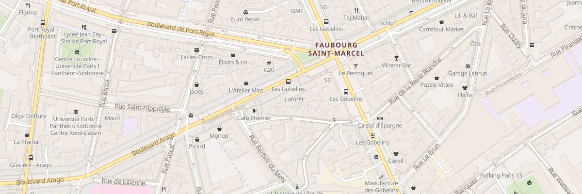 Plan du 7 Bd Arago à Paris 13e Arrondissement