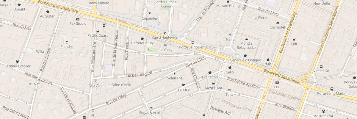 Plan du 33 Rue Beauregard à Paris 2e Arrondissement