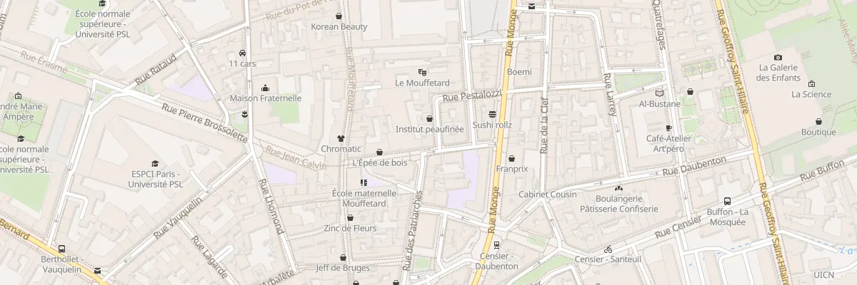 Plan du 20 Rue Pestalozzi à Paris 5e Arrondissement