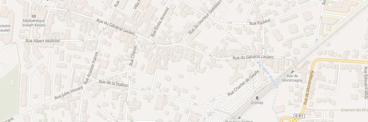 Plan du 98 Rue du Général Leclerc à Groslay