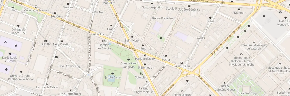 Plan du 6 Rue des Écoles à Paris 5e Arrondissement