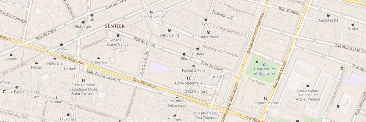 Plan du 21 Rue du Caire à Paris 2e Arrondissement