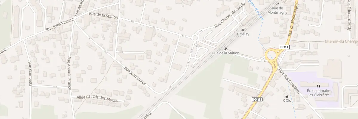 Plan du 9001 Rue de la Station à Groslay