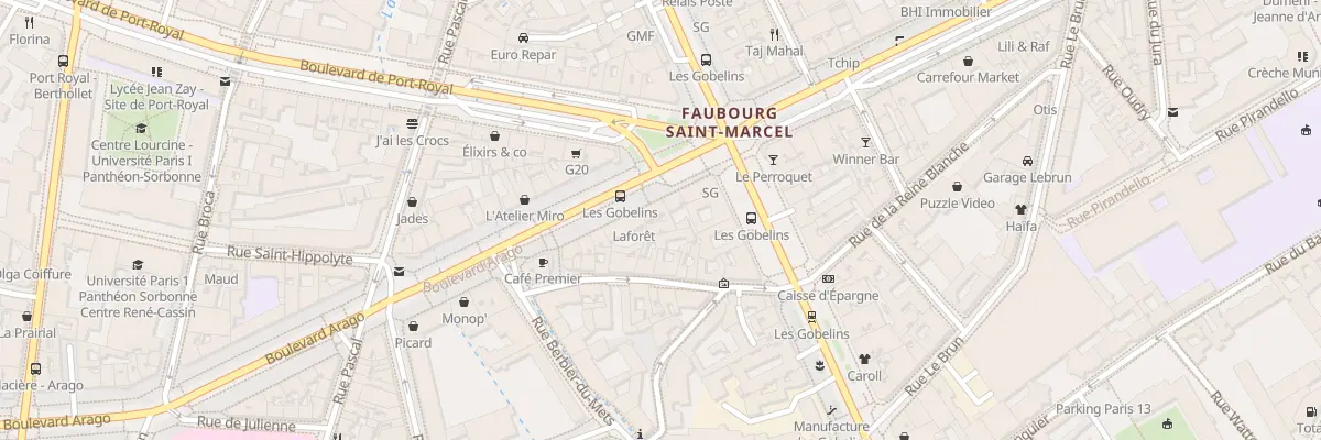 Plan du 5 Bd Arago à Paris 13e Arrondissement