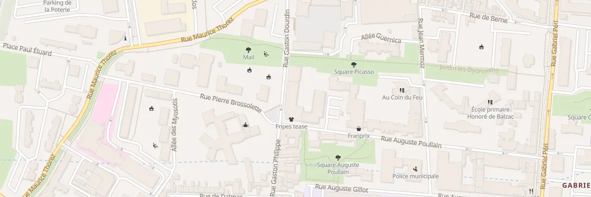Plan du 6 Rue Gaston Dourdin à Saint-Denis