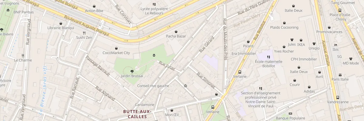 Plan du 19 Rue des Cinq Diamants à Paris 13e Arrondissement