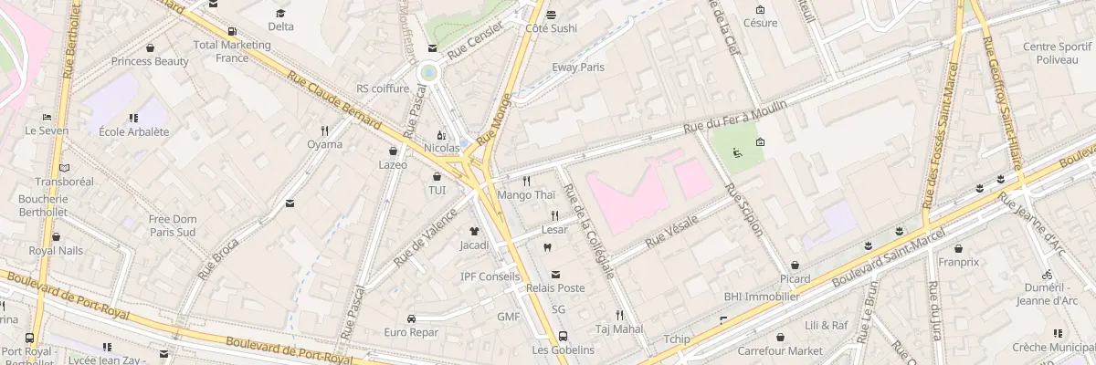 Plan du 25 Rue de la Collégiale à Paris 5e Arrondissement