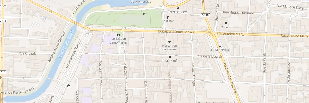 Plan du 40 Rue de la Liberte à Carcassonne