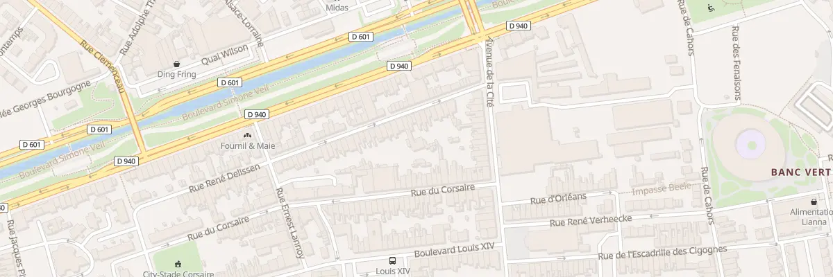 Plan du 15B Rue René Delissen à Dunkerque