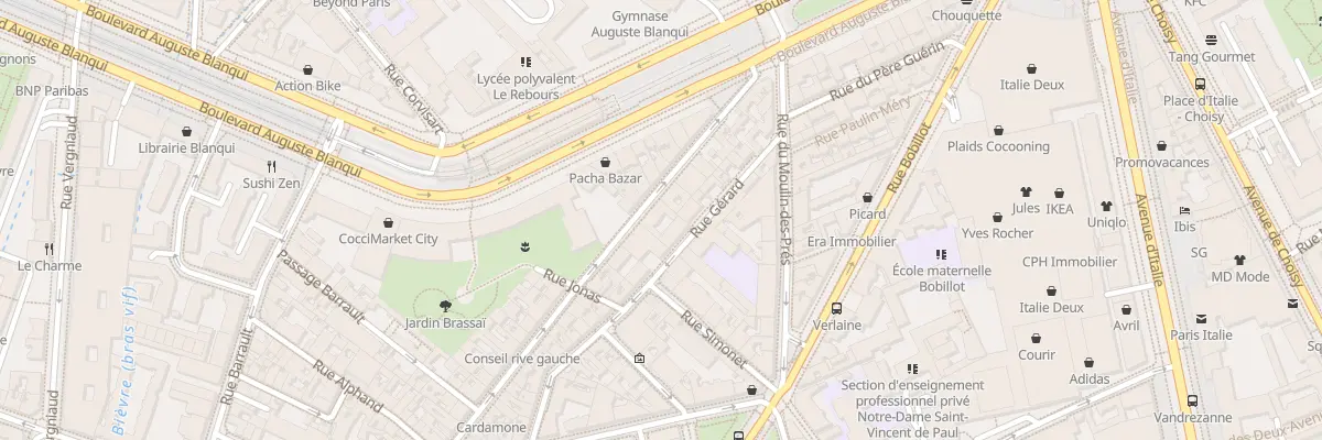 Plan du 15 Rue des Cinq Diamants à Paris 13e Arrondissement