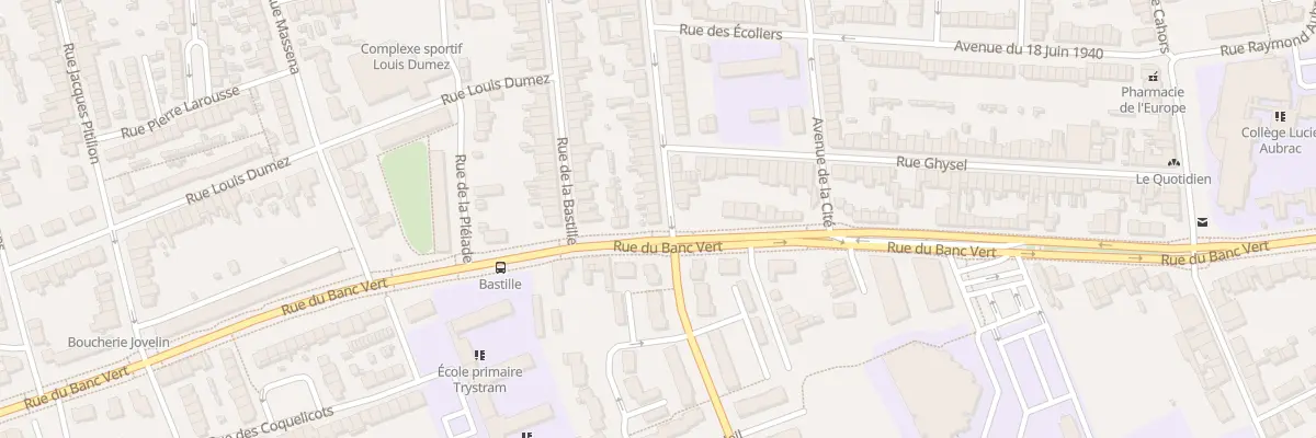 Plan du 52 Rue Jules Cardock à Dunkerque