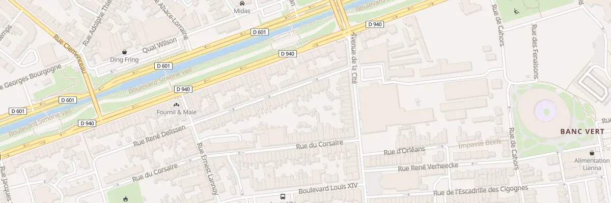 Plan du 15 Rue René Delissen à Dunkerque