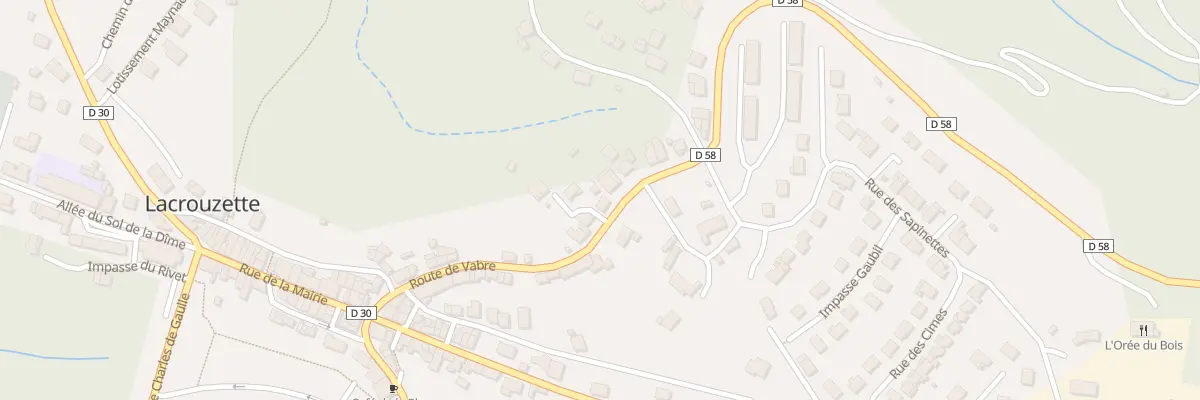 Plan du 35 Rte de Vabre à Lacrouzette