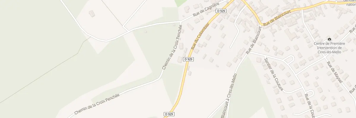 Plan du 46 Rue du Colombier à Cires-lès-Mello