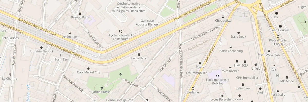 Plan du 6 Rue des Cinq Diamants à Paris 13e Arrondissement