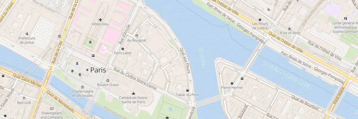 Plan du 9 Quai aux Fleurs à Paris 4e Arrondissement