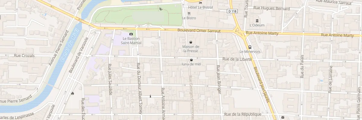 Plan du 31 Rue de la Liberte à Carcassonne