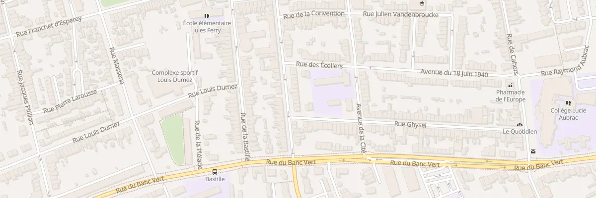 Plan du 29 Rue Jules Cardock à Dunkerque