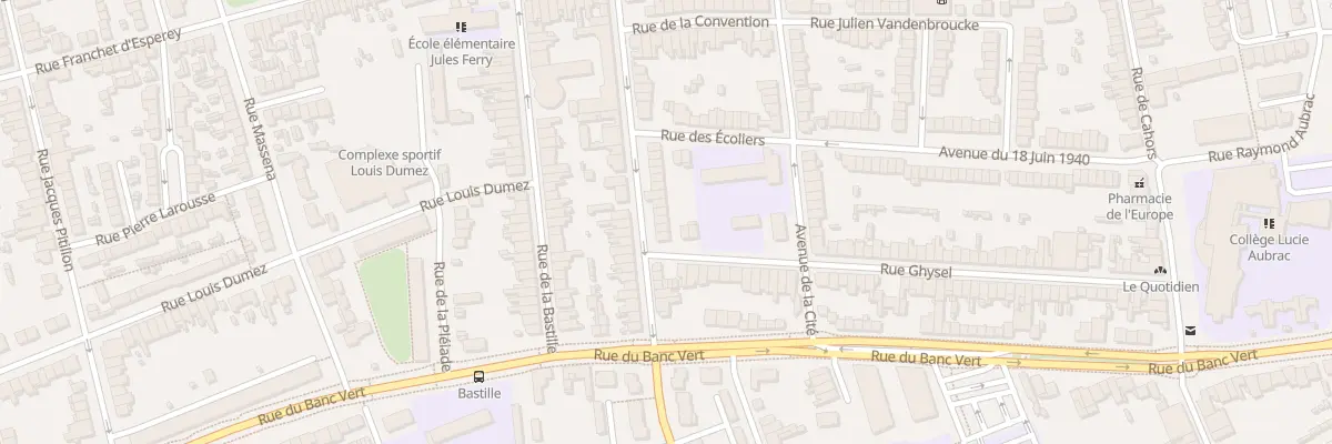 Plan du 31 Rue Jules Cardock à Dunkerque
