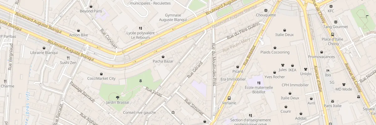 Plan du 11 Rue des Cinq Diamants à Paris 13e Arrondissement