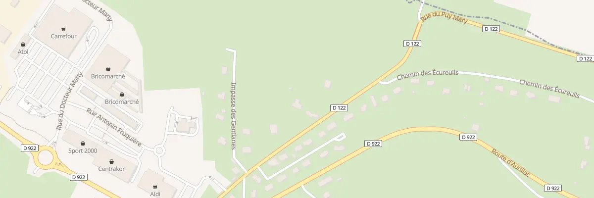 Plan du 7 Rue du Puy Mary à Mauriac