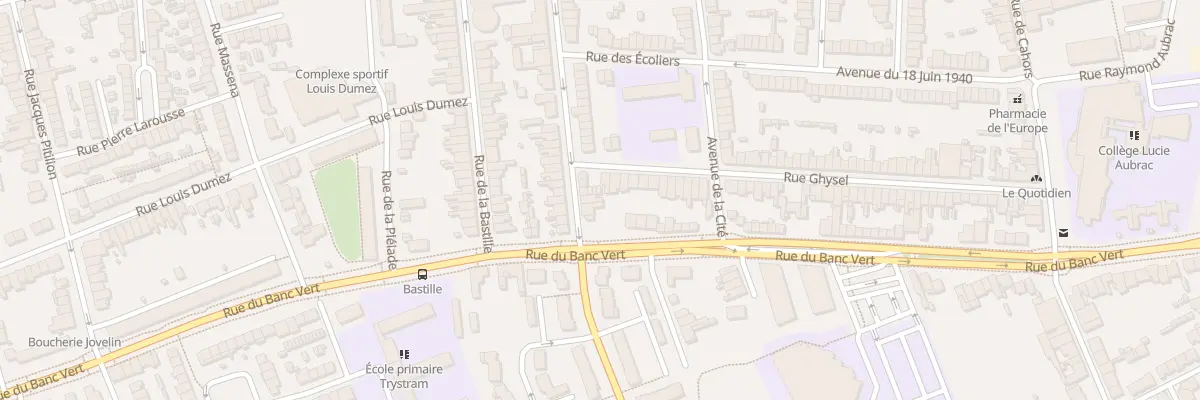 Plan du 61 Rue Jules Cardock à Dunkerque