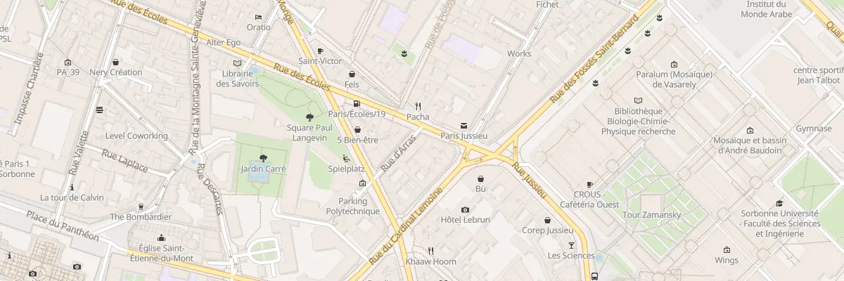 Plan du 7 Rue des Écoles à Paris 5e Arrondissement