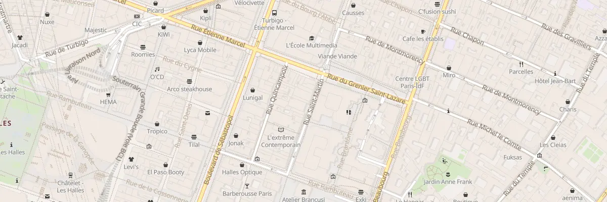 Plan du 175 Rue Saint-Martin à Paris 3e Arrondissement
