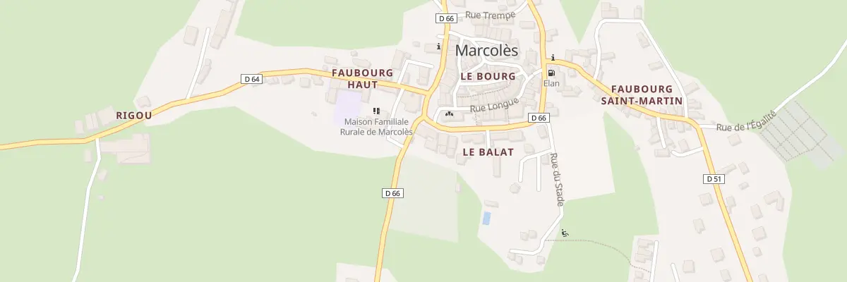 Plan du 6061 Le Balat à Marcolès